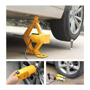 Ready to Ship 3 in 1 Electric Hydraulic Car Jack 5T DC12V Car Jacks With Impact Wrench Tire Inflator Built-in LED Light in Stock
