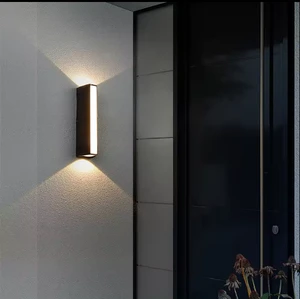 Modern up Down Outdoor LED Wall Light IP65 Waterproof Long Strip Wall Lamp for Garden Door Aisle Decoration