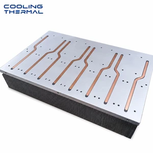 Custom Aluminum Skived Fin Heat Sinks with Embedded Heat Pipes