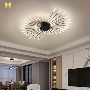 Designer Ceiling Light Multi Heads Flush Mount Ceiling Lights Living Room Creative Sky Ceil Lamp
