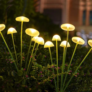 Solar Mushroom Garden Lights IP65 Waterproof Outdoor 6L 8L 10L Jellyfish Lawn Garden Ground Patio Pathway Street Decorative Lamp