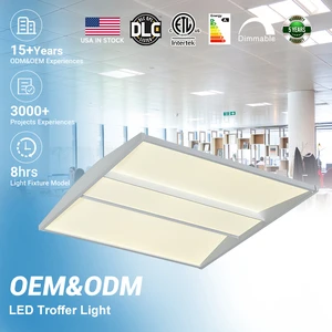 Indoor Recessed Mounted Steel Sheet Office School Lighting 2ft 4ft 36w 50w Square Shape 60x60 Led Panel Light