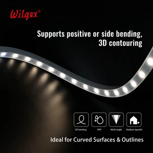 Waterproof IP67 LED Wall Washer RGB Full Color DMX Control 5-Year Warranty Aluminum Profile Bendable Installation Building