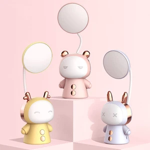 Colorful LED Creative Cartoon Rechargeable Eye protection Table Lamp LED Reading and Learning Lamp Small Bedroom Night Light