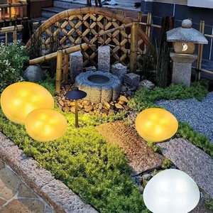 Solar-Powered Pebble Stone Light Outdoor Glowing Atmosphere Decoration Pastoral Countryside Style For Community Garden Courtyard