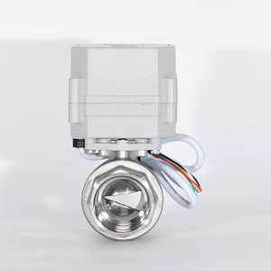 IP67 DN25 4-20mA Electric Proportioning Valve 304SS Regulating Control Ball Valve