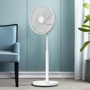 RUNAL Black White 12 Inch DC Rechargeable Battery Operated Electric Remote Control Cooling Pedestal Floor Standing Fan Brushless