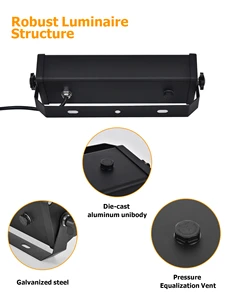 WERISE OEM Supply 220LM/W 11000LM 6000K Aluminum AI Smart APP Control IP66 LED Flood Light for Bridge and Tunnel Lighting
