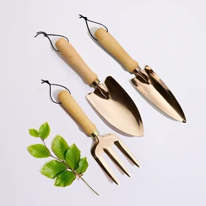 Fancy Design Gardening Tool Set with Wooden Handle for Home Lawn and Agriculture Equipment