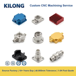 High-Power RF Heat Sinks & Adapters Anodized Aluminum Milling Parts with SMA/N-Type Interfaces for Microwave Systems OEM Service
