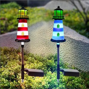 Hot-selling Solar Lighthouse LED IP67 Outdoor Decorative Light Courtyard Waterproof Ground Stake Lamp Park