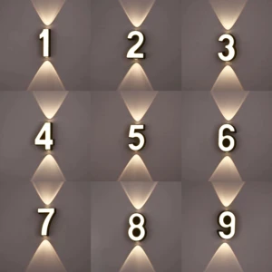 DIY Digital Wall Light Number LED Wall Lamp Garden Lamp IP65 Outdoor House Decoration Lighting Corridor Aisle Light