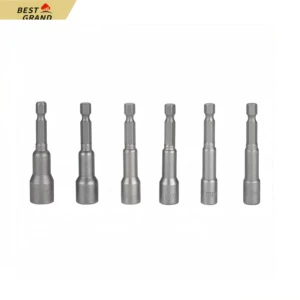 1/4'' Hexagon Driver One-Piece Nut Setter Magnetic Screwdriver With Chrome Finish PVC Handle CRV Material