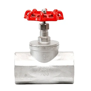 200psi 316 Thread Stainless Steel Globe Valve With Red Handlewheel