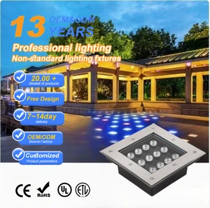 RGB 6W Stainless Steel IP67 Square Inground LED Underground Light Outdoor Garden Landscape Buried Lamp