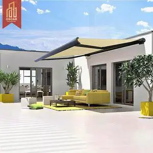 Lighting for Balcony Outdoor Terrace Garden Made of Aluminum Alloy Modern Stylish Full Enclosure Shelter Full Cassette Awning