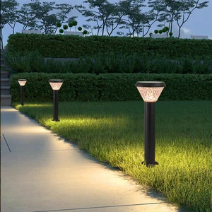 IP65 Waterproof 220V LED Solar Garden Lights 10W-50W Outdoor LED Lawn Park Decor Plastic Body Patio Pathway