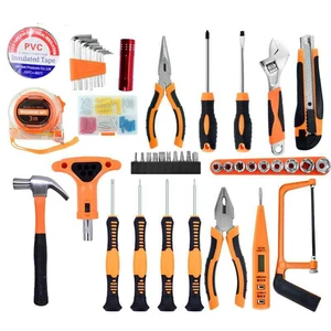 Household 45-Piece Multi-Functional Carbon Steel Hardware And Repair Tool Set Toolbox Kit House Repair Tool Kit