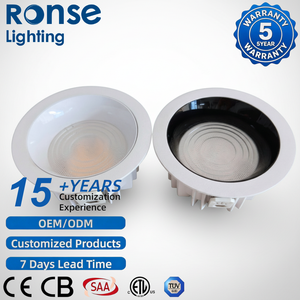 RONSE Commercial Aluminum Indoor Dimmable Anti-Glare Recessed-Mounted 15W 4000K 120lm/w High CRI 90 Ceiling LED Down Light