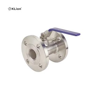 KLION Factory DN20 RTS 1PC Q41F Stainless Steel One Piece Wide Flange Manual Ball Valve Acid OEM