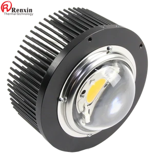 Heatsink Pin Fin Heatsink Led Downlight Heatsink Black Led Heat Sink IP65 Led Grow Lights Round Anodized Aluminum 163mm 1.2
