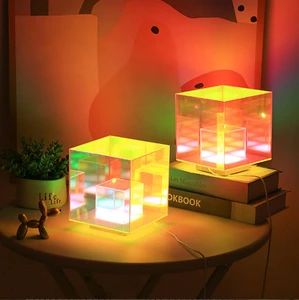 Ambient Light Colorful Cylinder Battery Operated LED Desk Lamp for Bedroom Small Night Light Creative Decorative Piece