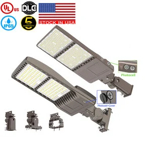 US Stock 100W-400W IP65 Aluminum Outdoor LED Shoebox Street Light Sensor Control ETL DLC 5-Year Warranty