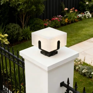 Creative Minimalist Outdoor Solar LED Light for Courtyard Villa Gate Wall Column Head Park Decoration Atmosphere Lighting E27