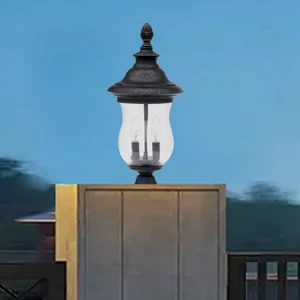 Modern Black Outdoor Aluminum IP44 Waterproof LED Pillar Lamp With 1-Year Warranty For Courtyard & Garden