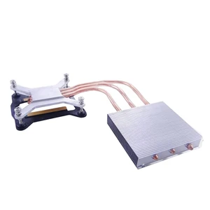 Xunzhan Thin Fanless Heatsink, 2.5W Copper Round Pipe Cooling, Passive Backplate For CPU GPU RAM, Laptop PC Thermal Solution