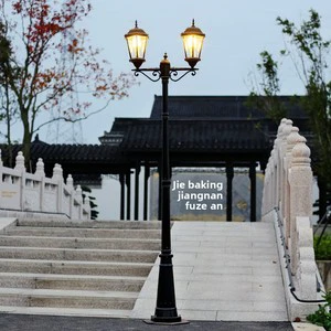 Outdoor Waterproof Aluminum Square Courtyard & Garden Light 3m High Pole Light for Community Villa Landscape