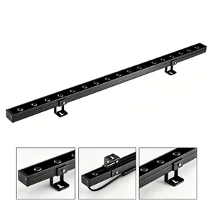 IP65 RGB LED Wall Washer Lamp Aluminum Shell Tempered Glass Outdoor DMX512 Control 18-36W Construction Project Lighting