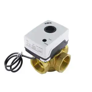 ZL-2143 ZL-2143 Brass 3 4 Way Actuator Rotary Motorized Mixing Valve