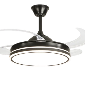 Modern LED Ceiling Fan Light Retractable Remote Control Fan Lamp for Home and Restaurant Mute 6 Speeds Fan Chandelier