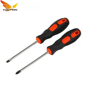 Wholesale Multi Functional Massage Handle Slotted Screwdriver Phillips Cross Screwdriver Orange Black Magnetic Screwdriver
