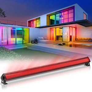 U`King 36W LED Wall Washer Light RGB 252LED Stage Light Effects DMX Strobe Wall Wash Bar Light for DJ Party Wedding KTV