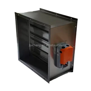 Stainless Steel HVAC Electric Gas High Temperature Smoke Exhaust Valve Rectangular Motorized Butterfly Damper