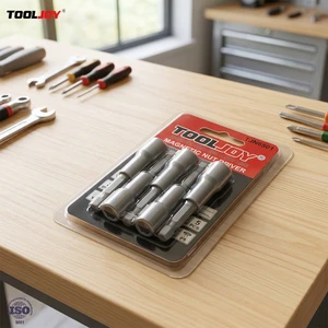 TOOLJOY Professional Strong Magnetism Hex Head Nut Setter Nickel Plated Rustproof Impact Grade Screwdriver Socket Bit