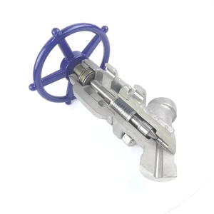 Custom Tri Clamp Type A105 High Pressure Class 1500-4500 High Temperature Y Type Globe Valve with 316 Stainless Steel Bonnet