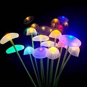 6Leds Outdoor Waterproof Garden Solar Jellyfish Mushroom Ground Lamp 8L 10L Courtyard Grassland Camping Solar Decorative Lamp