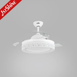 1stshine High Speed Bedroom Dc Motor 42 Inch Hidden Blade Wifi Control Ceiling Fan Light