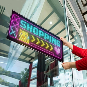 LED Matrix Panel Programmable Flexible Screen IP65 Display Animation Message Scrolling Sign APP Control Cars Shop Bar
