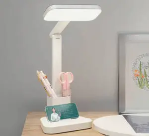 LED Rechargeable Multi-Functional Desk Lamp with Pen Holders Eye Protection Night Light Modern Style for Students & Home Office