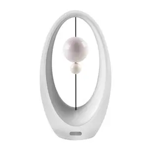 Magnetic Balance LED ABS Bedside Table Lamp-3D Mini Nightstand with Warm White Light and Touch Control for Bedroom