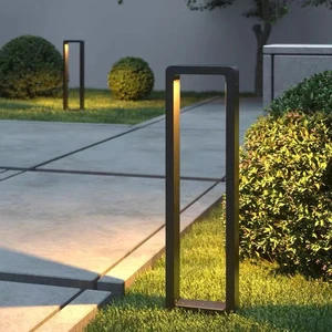 Modern Minimalist Outdoor LED Lawn Lamp Waterproof IP65 Column with Motion Sensor for Courtyard & Garden Landscape Lighting