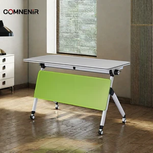 Modern Removable Long Strip Writing Desk Simple Computer Office Conference Table Folding Training Tables Chairs For Apartment