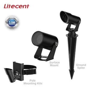 Litecent 5W LED Outdoor Garden Spotlight Architectural Landscape Spike Light With DALI Triac 0-10V Dimming IP66 Waterproof