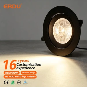 120° Rotatable LED Spotlight 5W Adjustable Recessed Downlight 75mm Hole Size Aluminum Spotlight for Hotel