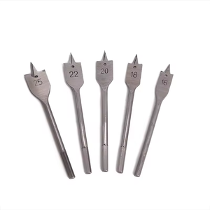 Multi-Purpose Hex Shank Wood Flat Drill Bit Set for Carpentry and Woodworking - 6pcs 6-25mm with Storage Case