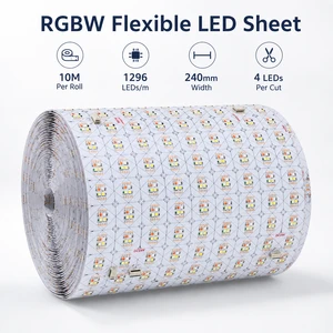 CE/ROHS LED Sheet RGBW 24V 1296LEDs Cuttable 4LEDs/Cut RA>80 Flexible LED Sheet Panel for Marble Stone Backlit 5 Years Warranty